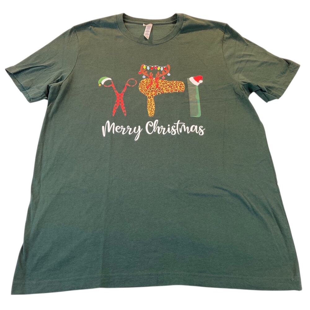 Hairdresser Beautician Christmas T-Shirt NWOT Bella+Canvas